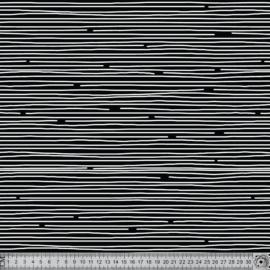 A64 Black and White Broken Stripe. Fabricsverse