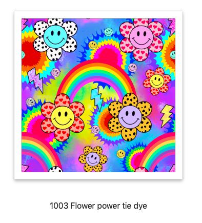 1003 Flower power tie dye