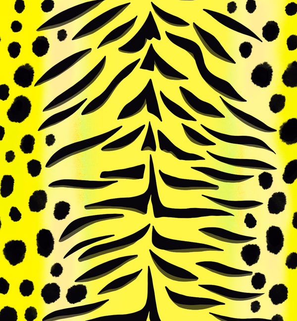 SA001 Yellow Animal print