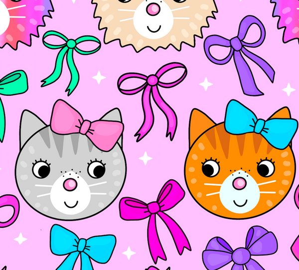 2103 cats with bows, pink