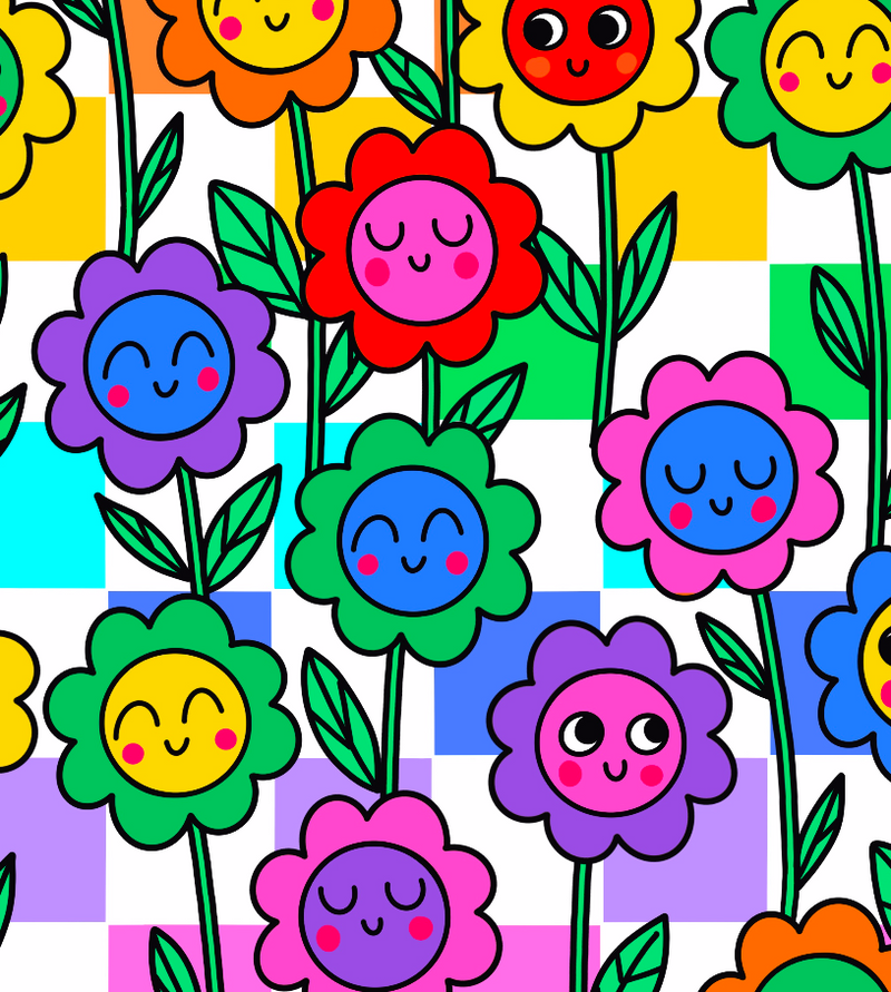 FLR001 Flowers rainbow