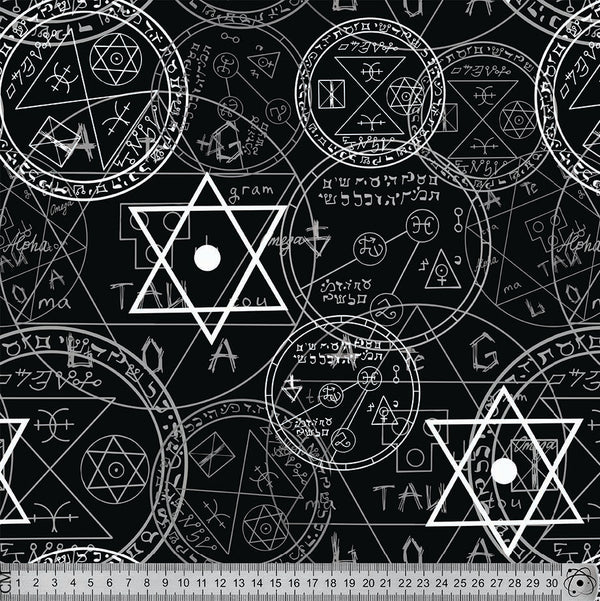 A69 Occult Symbols Black and White.