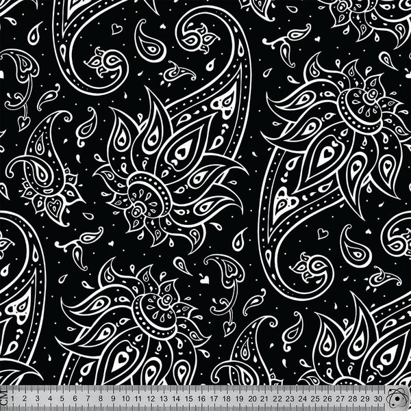 A70 Paisley Black and White.