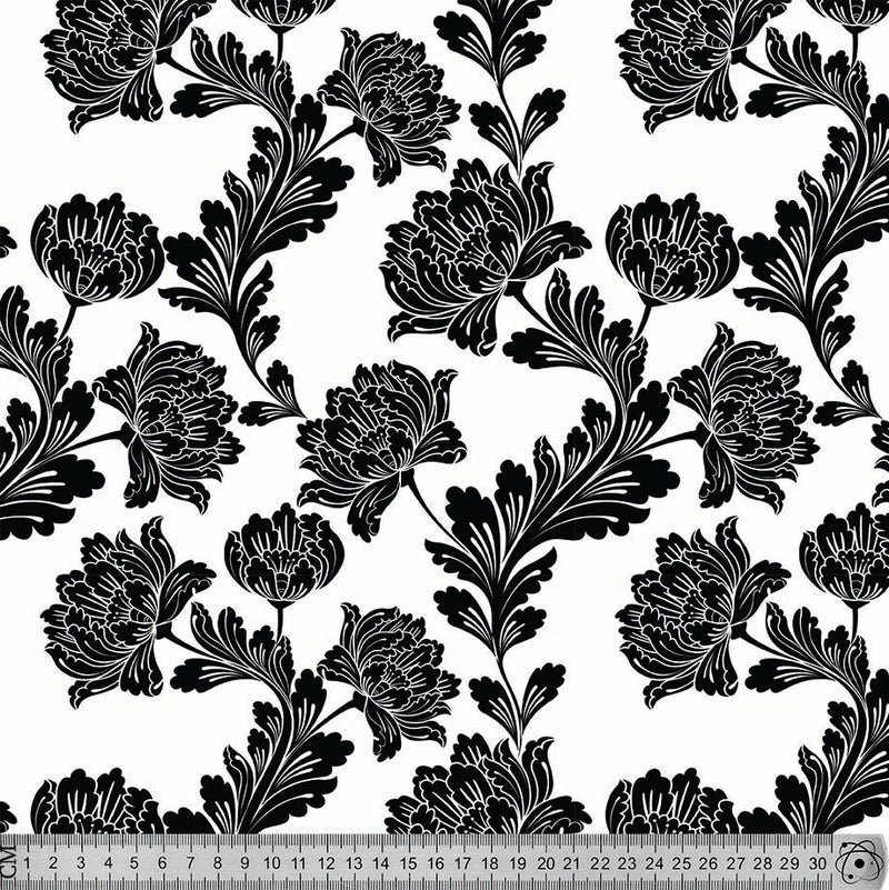 A75 Black and white Floral.