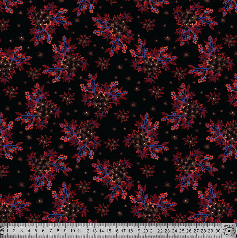 F11 Black and Red Floral.