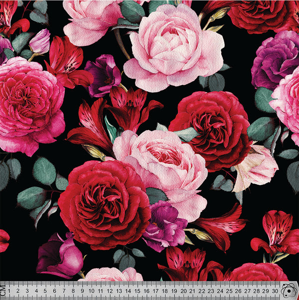 F16 RED AND PINK MIXED FLORAL.