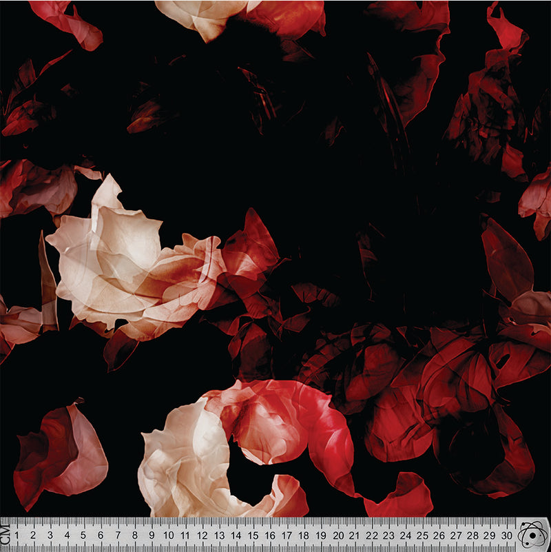 F38 Floral Red White Black.