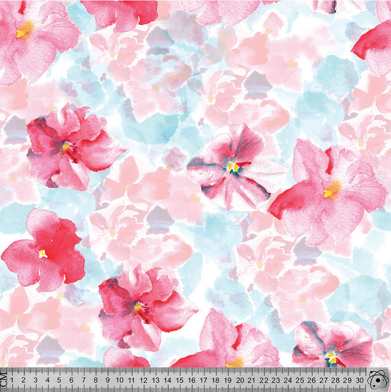 F51 Pink Water Colour Floral.
