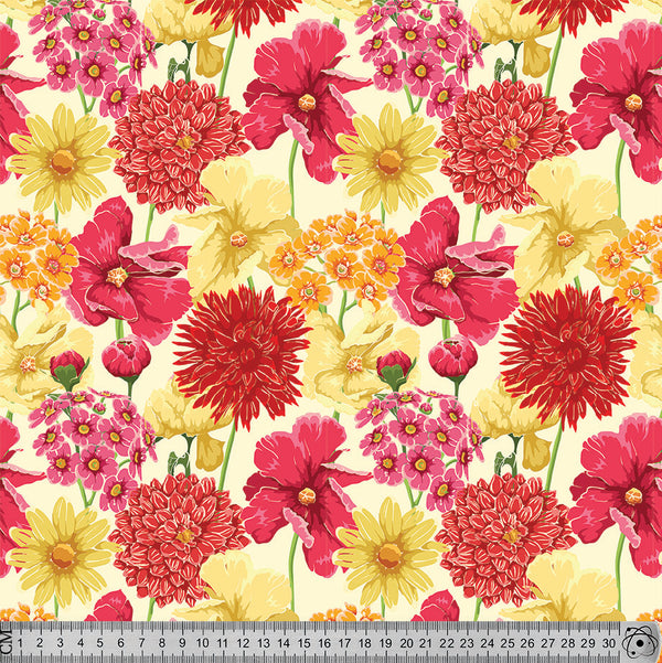 F62 Red and Yellow Floral.