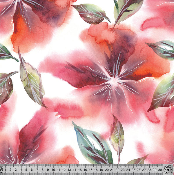 FFL2 Watercolour Floral Red.