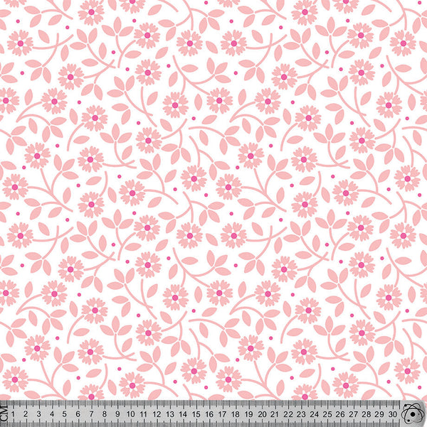 FFL3 White and Pink Ditsy Floral.