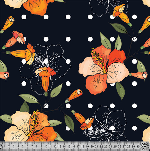 FFL4 Wild flower Retro on Polka dot.