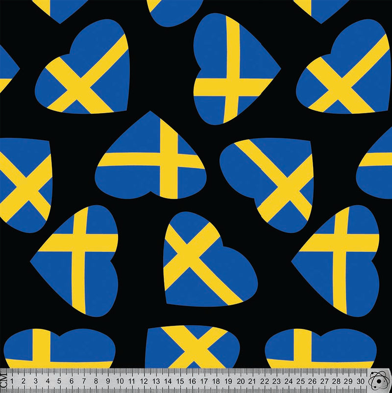FG7 Sweden Heart Flag Print.