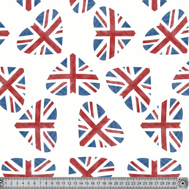 FG8 UK Heart Faded Flag Print.