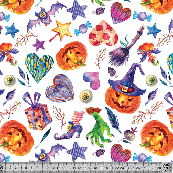 Halloween mix on white.