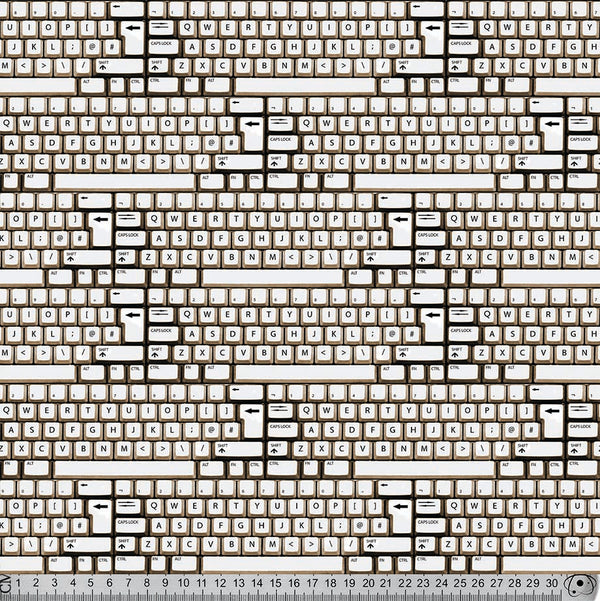 J016 Retro Keyboard Print.