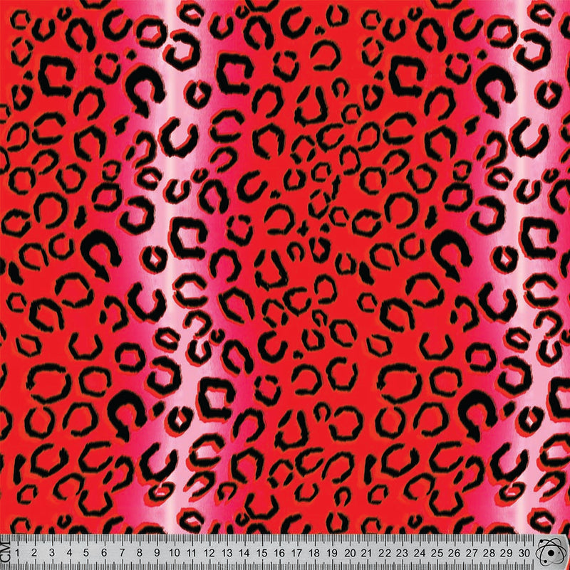 J023 Ombre Red Leopard Print.