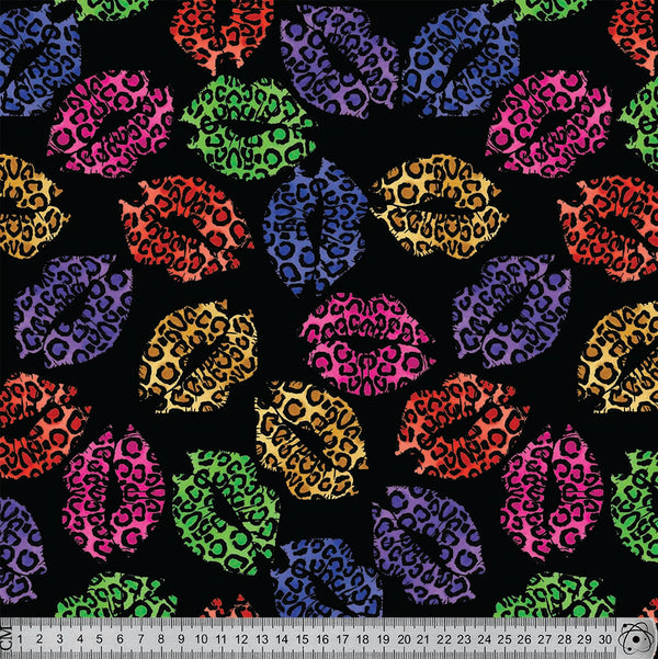 J025 Multi Leopard Lips Pattern.