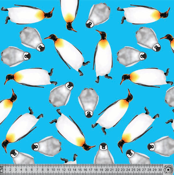 J034 Blue Penguin Print.