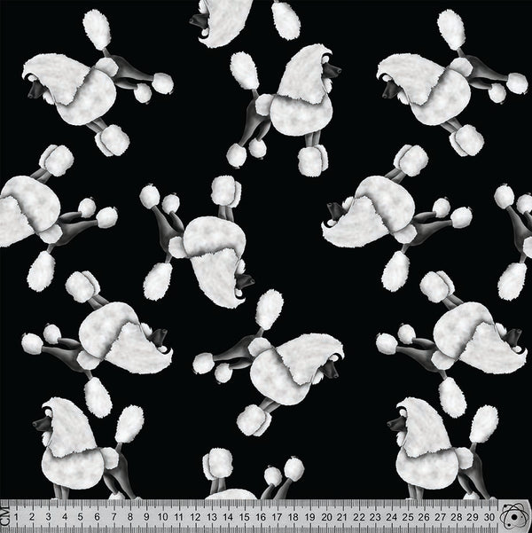 J037 Black Poodle Print.