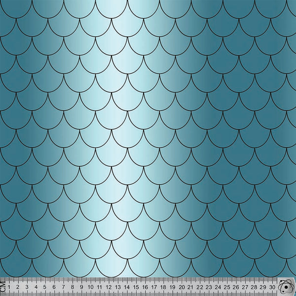J046 Cyan Scales Print.