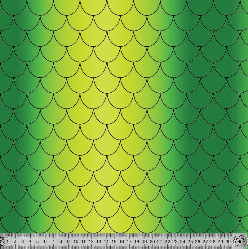 J047 Green Yellow Scales Print.