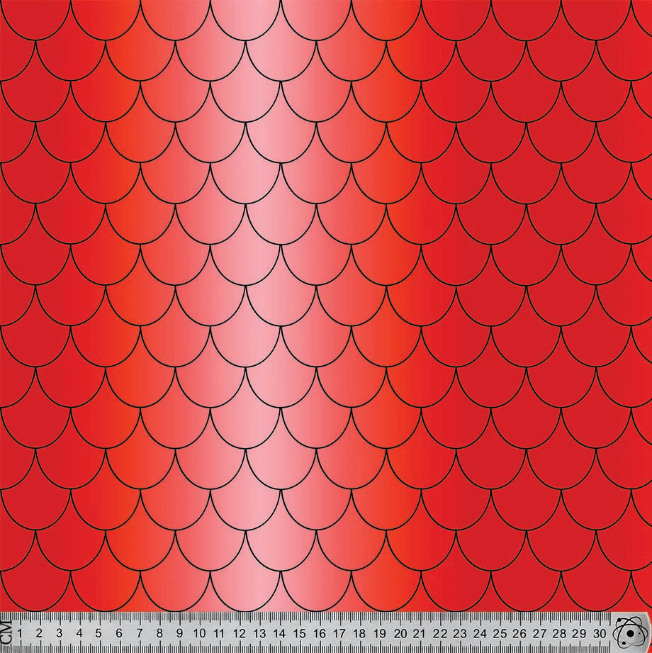 J050 Red Scales Print. – Fabricsverse