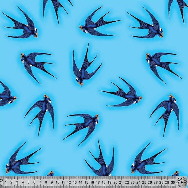 J054 Swallow Blue Bird Print.