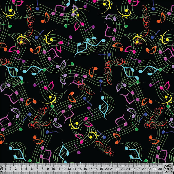 LV22 Music Note Pattern Print.