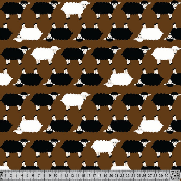 LV39 Sheep Dark Brown Print.