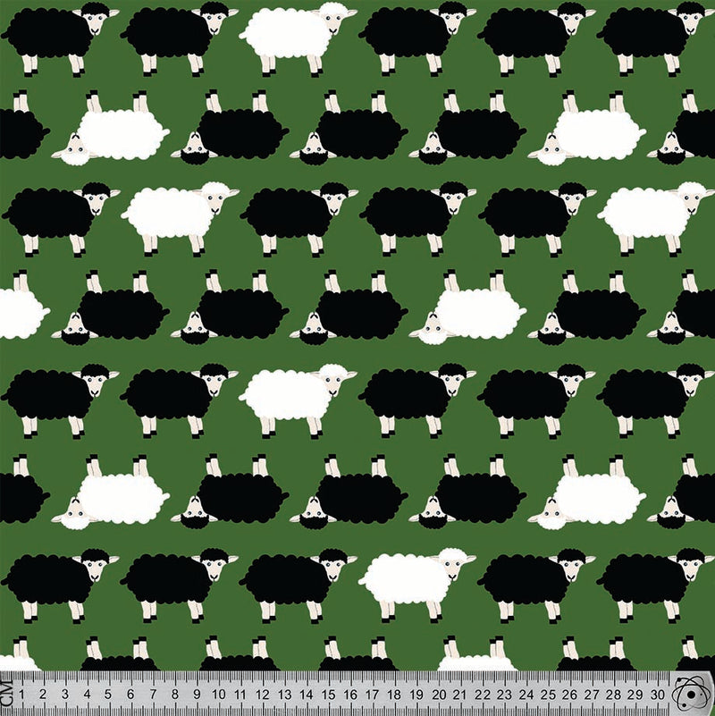 LV40 Sheep dark green print.