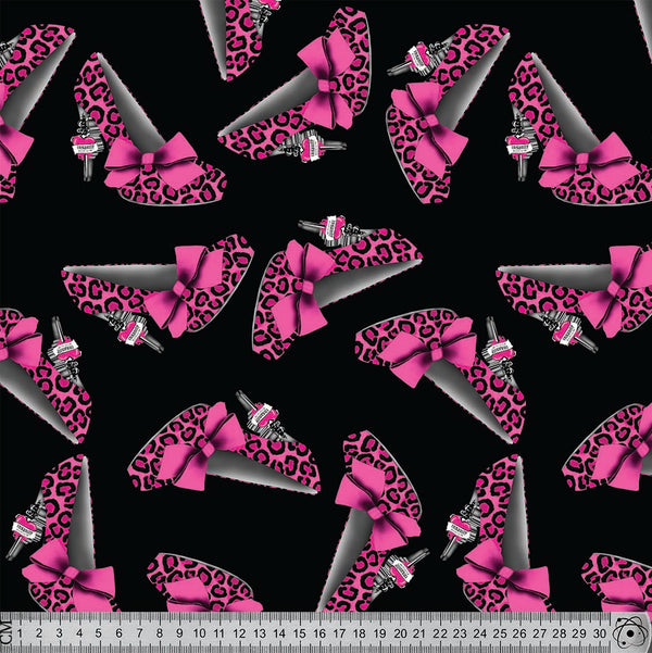 LV4 Pink Leopard Heels Print.