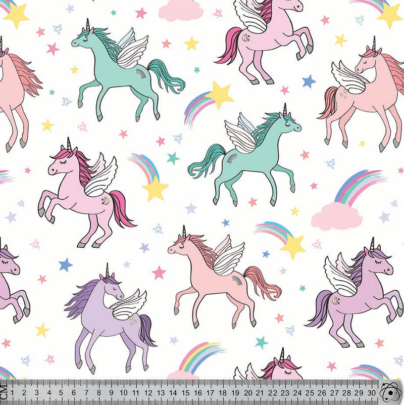LV6 Unicorns With Stars Print.