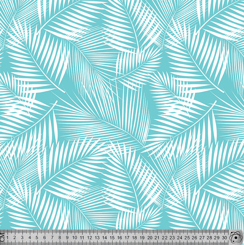 S1002 Tropical white on Blue Green.