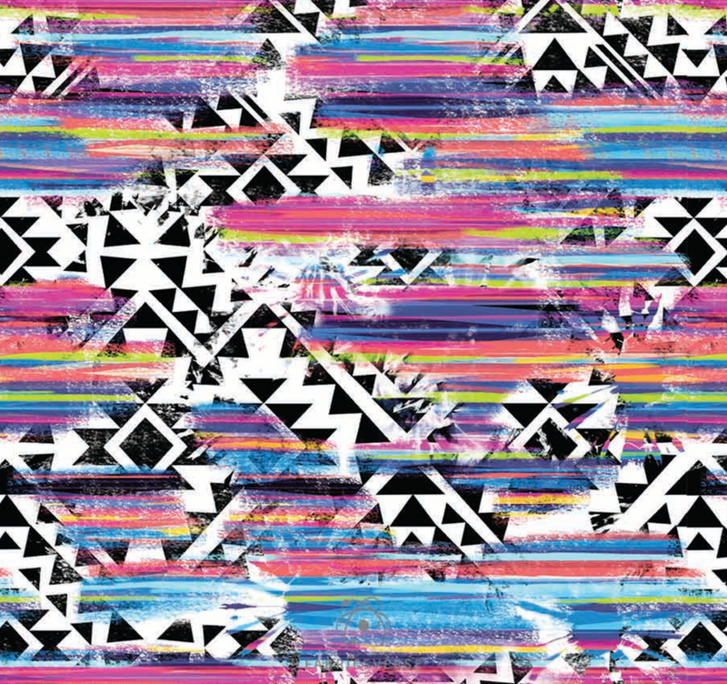 A18 Abstract Tribal Multicolour Mix.