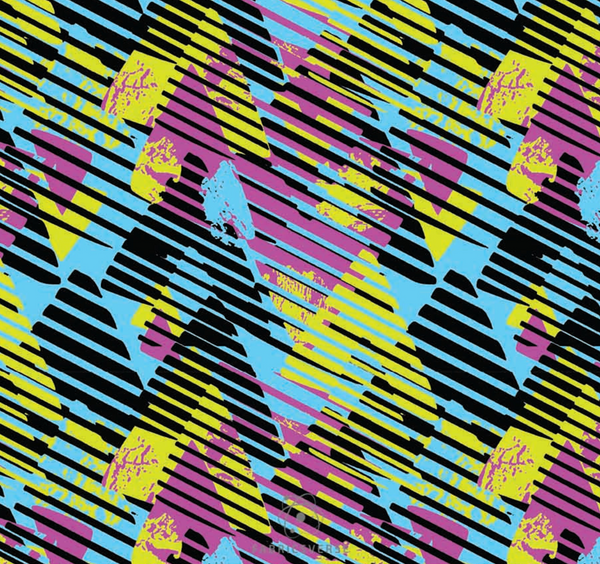 A19 Blue Pink Yellow Abstract.