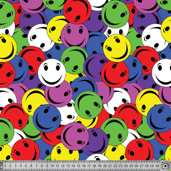 Smiley multi colour pattern.