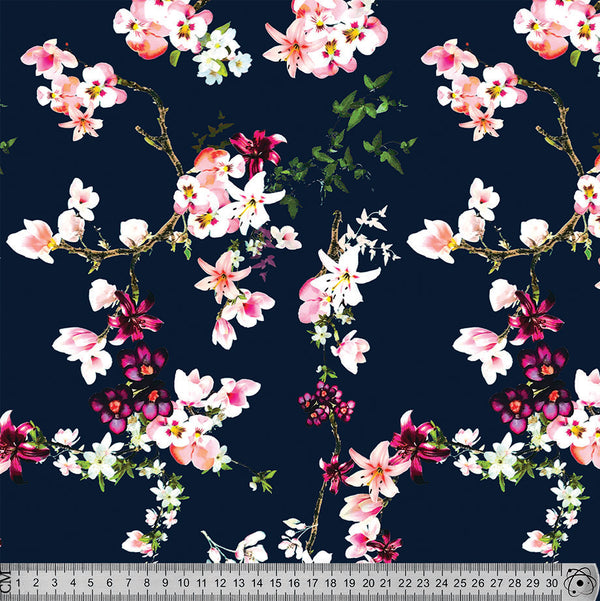 V4973 Dark Navy Floral.