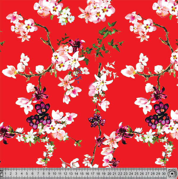 V5131 Red Floral.