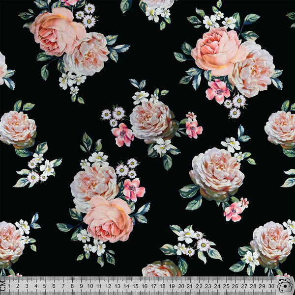 V5198 Black Flowers.