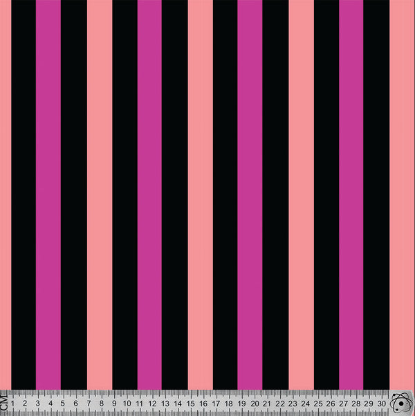 V6741 PinkBLkpeach stripe.