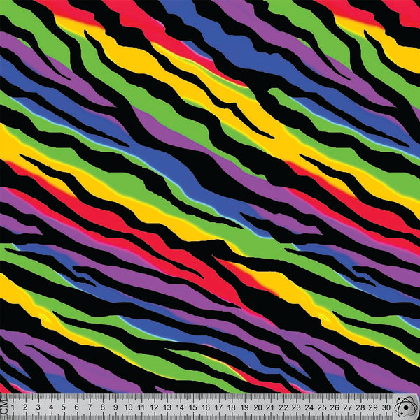 Z11 Multi Zebra Rainbow print.