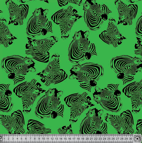 Z14 Green Zebra Face Print.