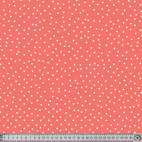 coral polka dot.