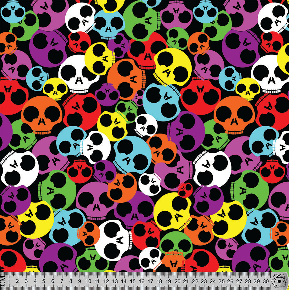 Emo skull pattern. – Fabricsverse