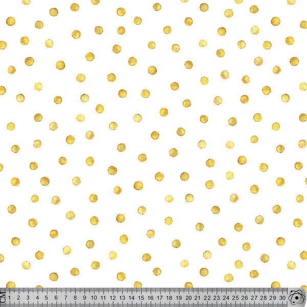 gold polka dots.