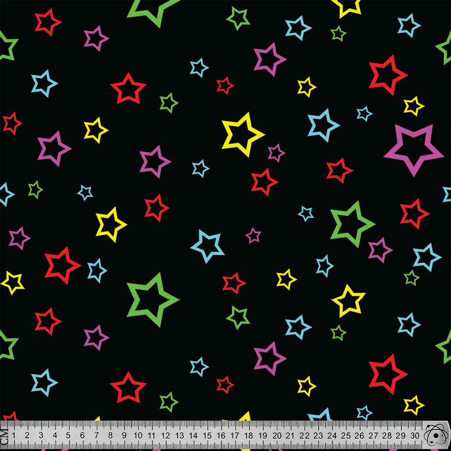 Star Pattern Colour In stars multi - colour pattern. – Fabricsverse