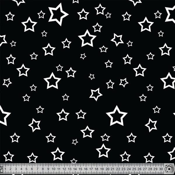 stars white - black pattern.